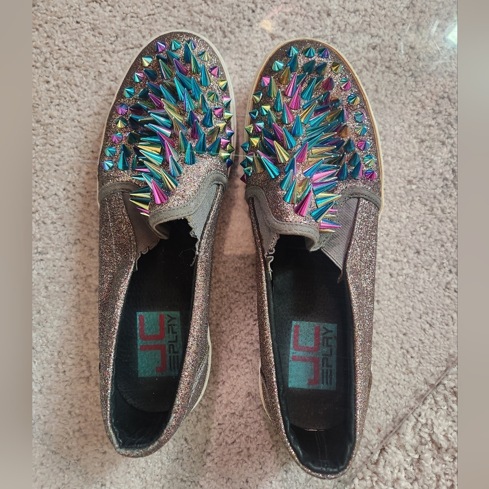 Jeffrey Campbell JC Play glitter spiked sneakers